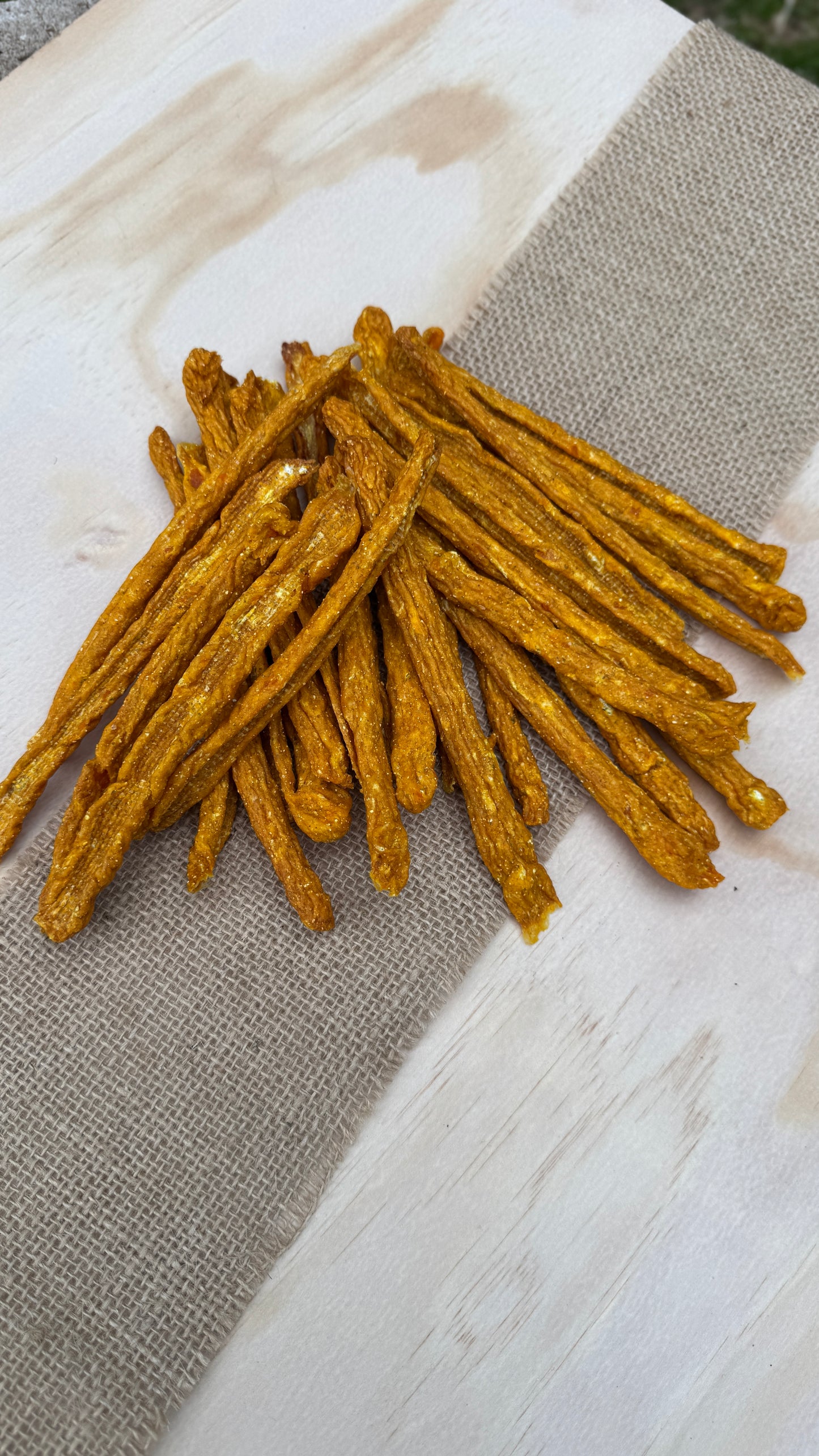 Chicken Sticks with Pumpkin Seed & Sweet Potato