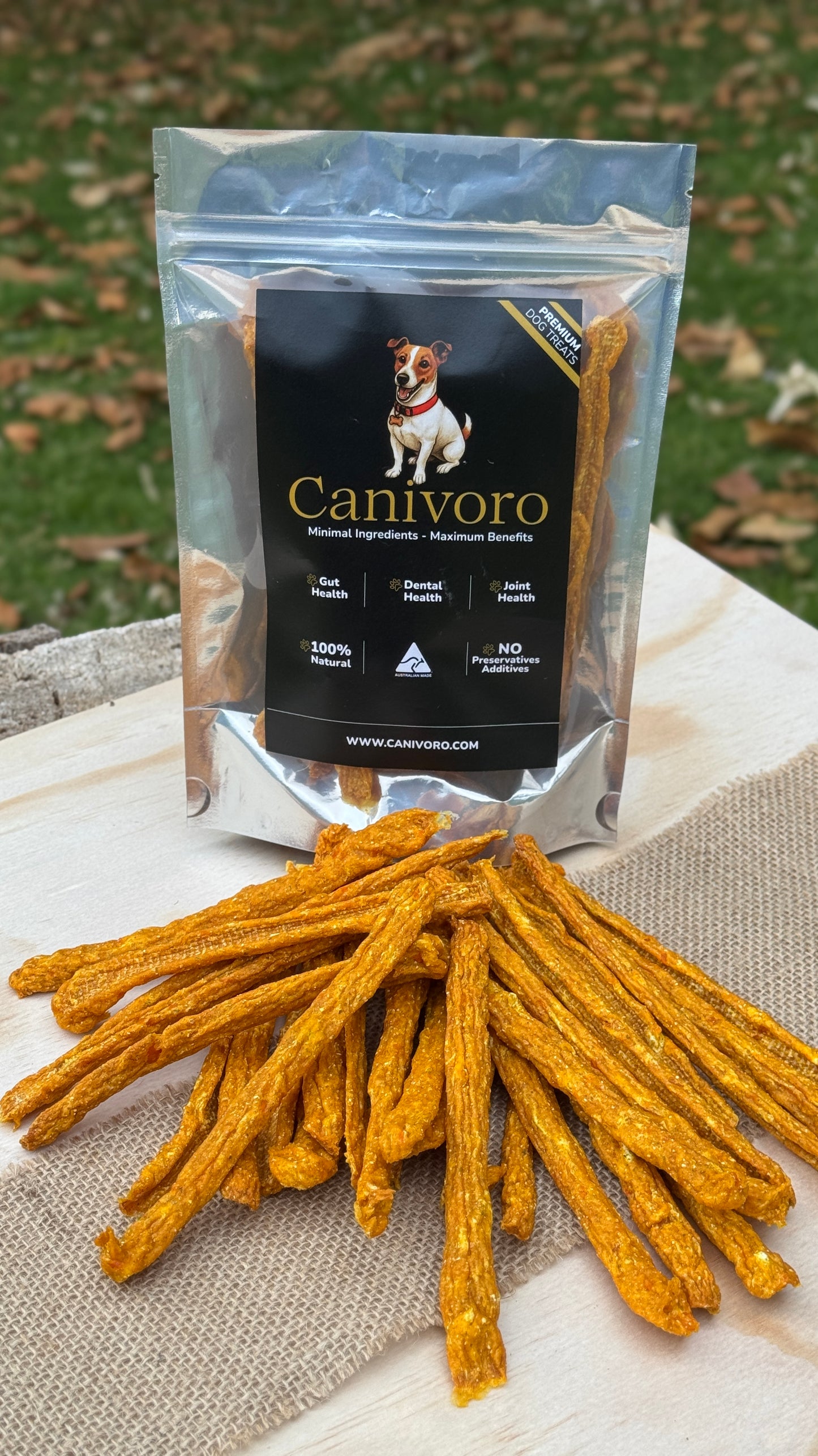 Chicken Sticks with Pumpkin Seed & Sweet Potato