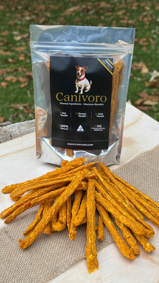 Chicken Sticks with Pumpkin Seed & Sweet Potato