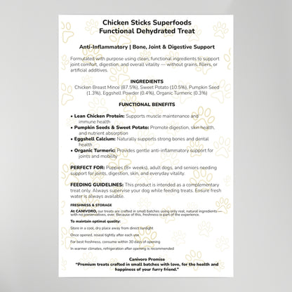 Dehydrated Chicken Sticks Superfoods