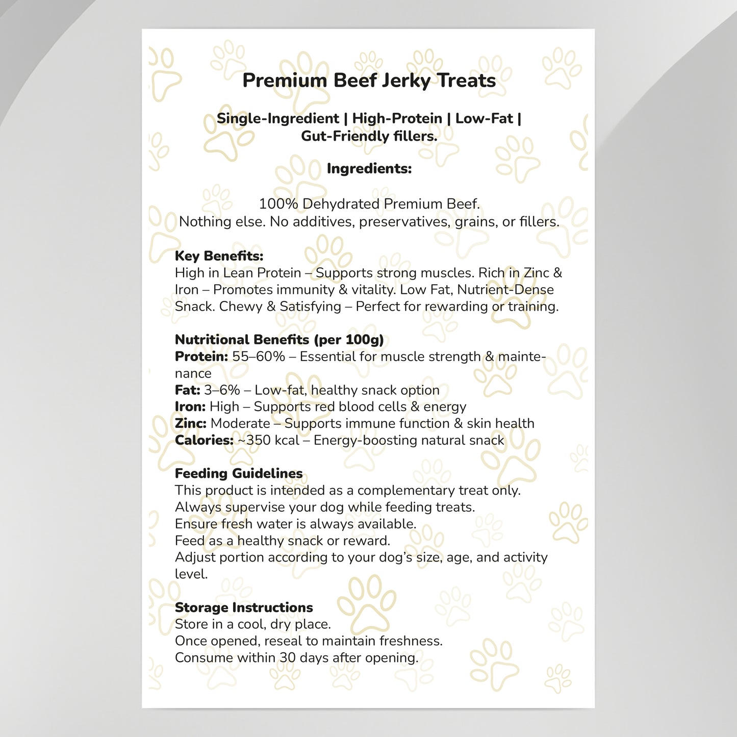 Beef Jerky Treats (Grass Fed)
