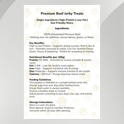 Beef Jerky Treats (Grass Fed)