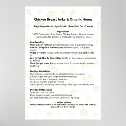 Chicken Breast Jerky & Organic Honey