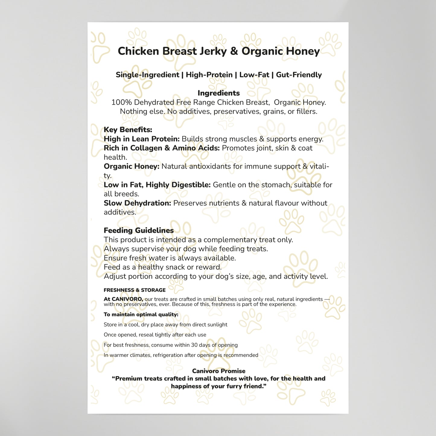 Chicken Breast Jerky & Organic Honey