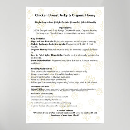 Chicken Breast Jerky & Organic Honey